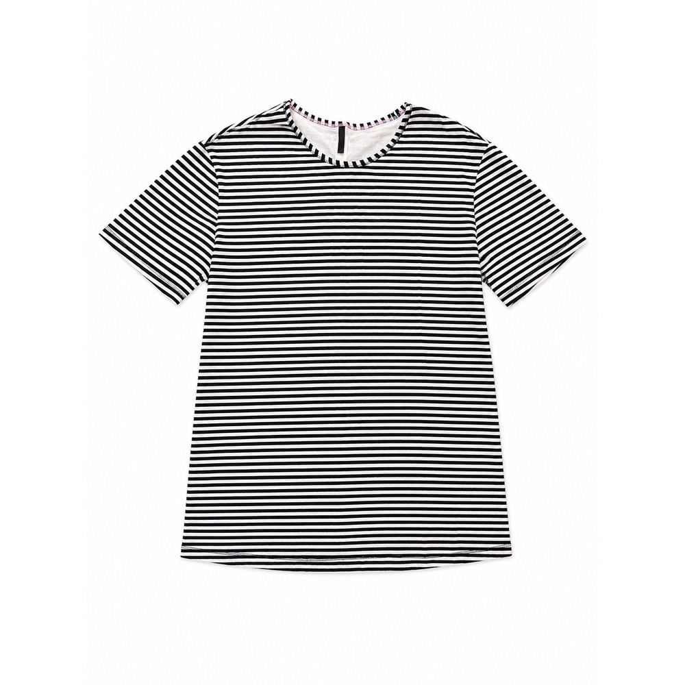 Lululemon Love Tee Black White Striped Short Sleeve Tee estimated Size 8